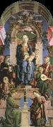 Cosimo Tura virgin and child enthroned oil painting artist